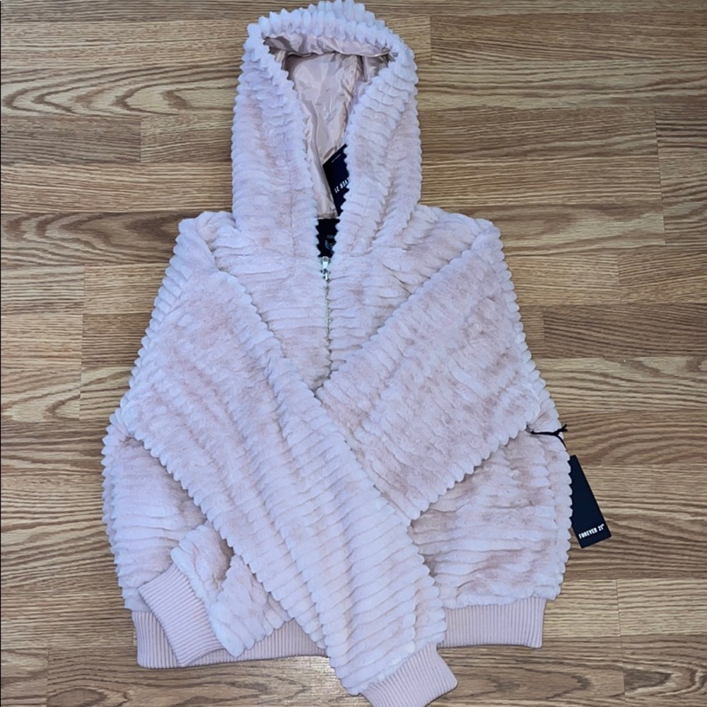 Faux fur jacket.
